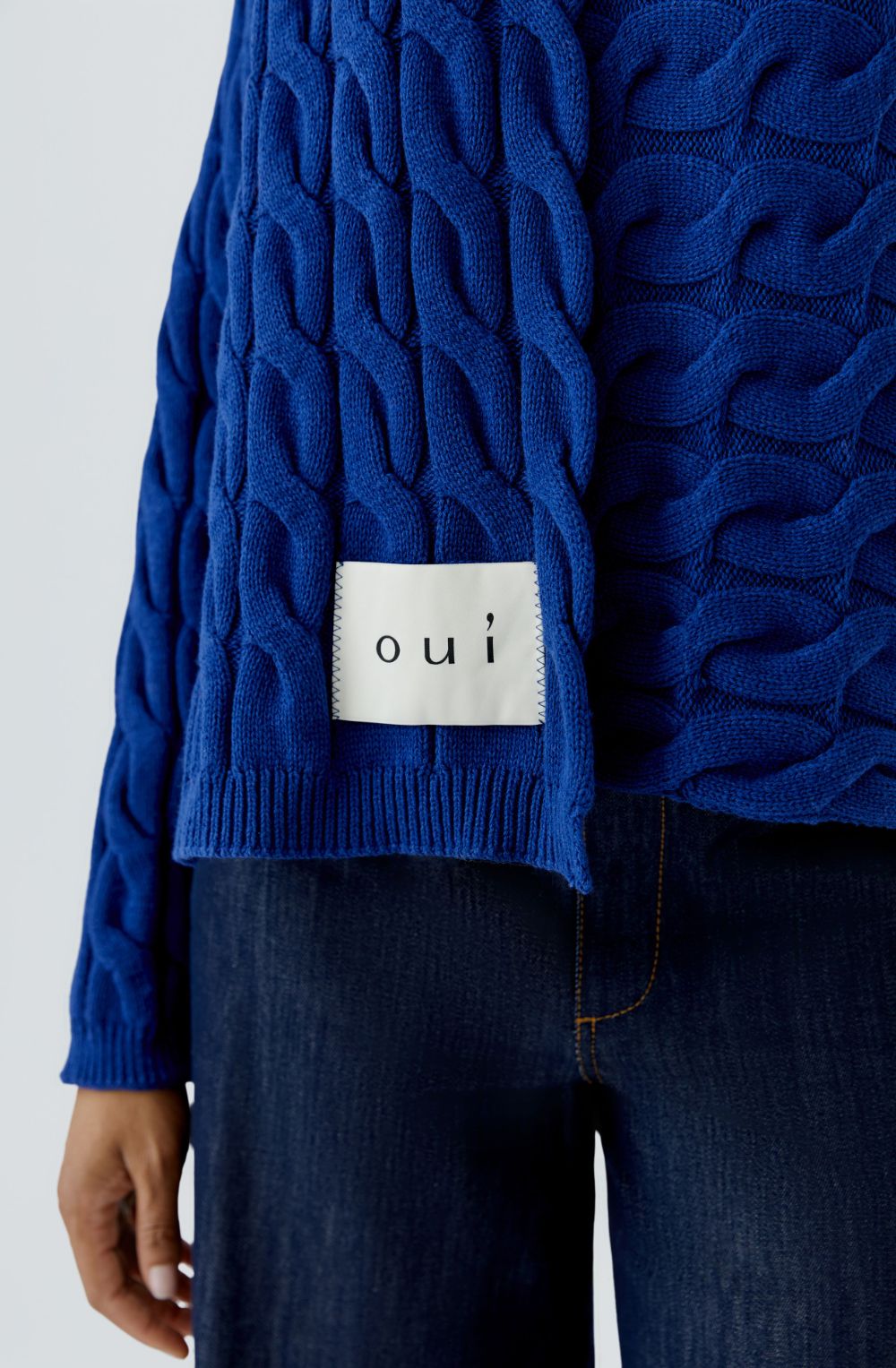 Royal Blue Cable Knit Scarf
