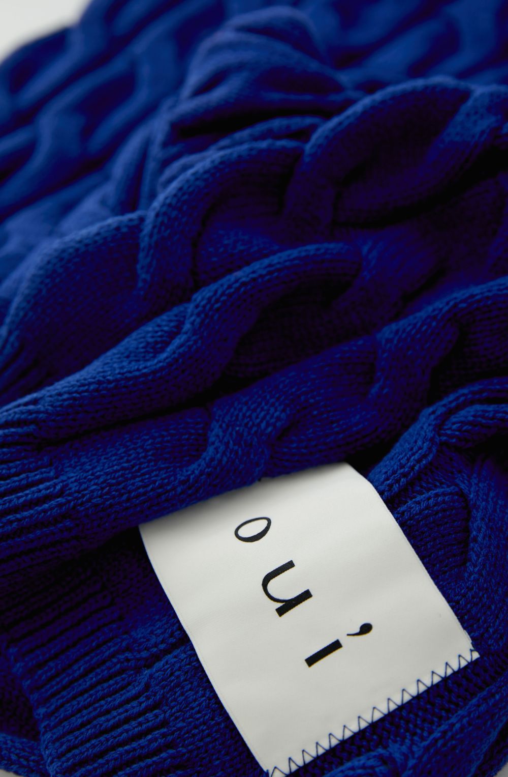 Royal Blue Cable Knit Scarf
