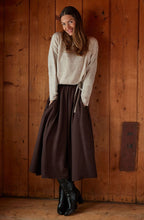 Light Beige Melange Drawstring Hem Jumper