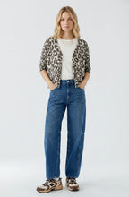 Light Stone Taupe Leopard Print Reversible Cardigan