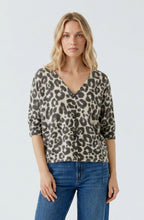 Light Stone Taupe Leopard Print Reversible Cardigan
