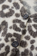 Light Stone Taupe Leopard Print Reversible Cardigan
