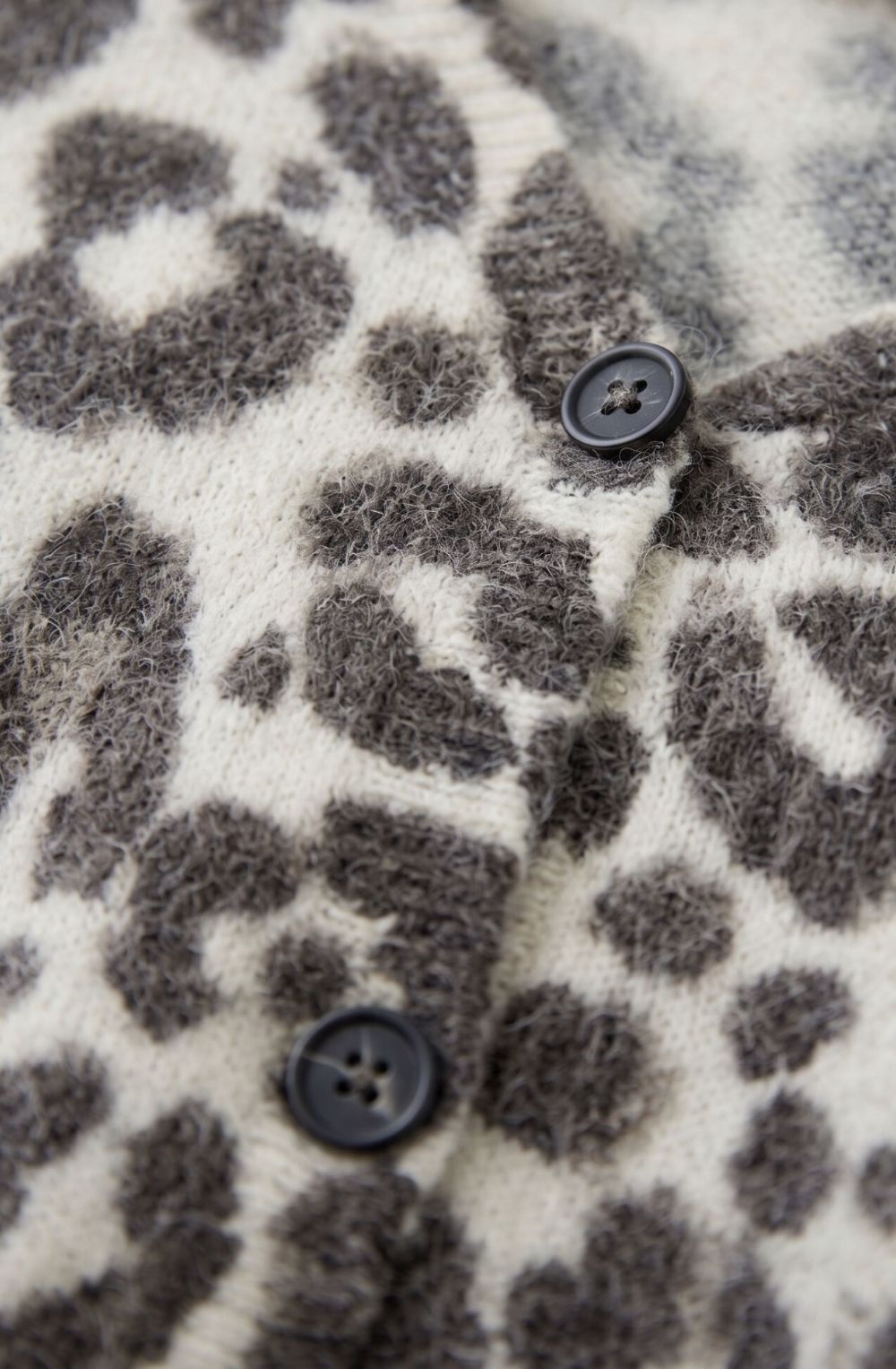 Light Stone Taupe Leopard Print Reversible Cardigan
