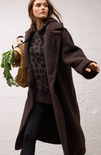 Brown Grey and Black Leopard Print Hooded Jumper