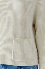 Off-White Stand Up Collar Single Pocket Jumper