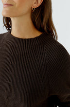 Chocolate Torte Stand Up Collar Single Pocket Jumper