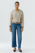 Light Beige Melange Sequin Detail Jumper