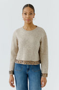 Light Beige Melange Sequin Detail Jumper