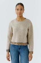 Light Beige Melange Sequin Detail Jumper