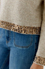 Light Beige Melange Sequin Detail Jumper