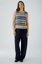 Mixed Striped Metallic Detailed Slipover