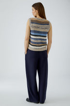 Mixed Striped Metallic Detailed Slipover