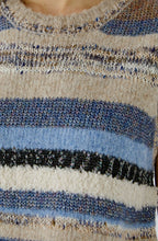 Mixed Striped Metallic Detailed Slipover