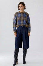 Checked Brushed Knit Jumper