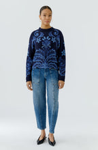 Navy & Blue Botanical Pattern Jumper