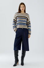 Mixed Striped Metallic Detailed Knit Jumper