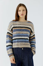 Mixed Striped Metallic Detailed Knit Jumper