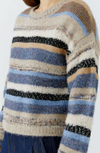Mixed Striped Metallic Detailed Knit Jumper