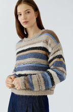 Mixed Striped Metallic Detailed Knit Jumper