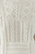 Off White Intricate Cable Knit Jumper