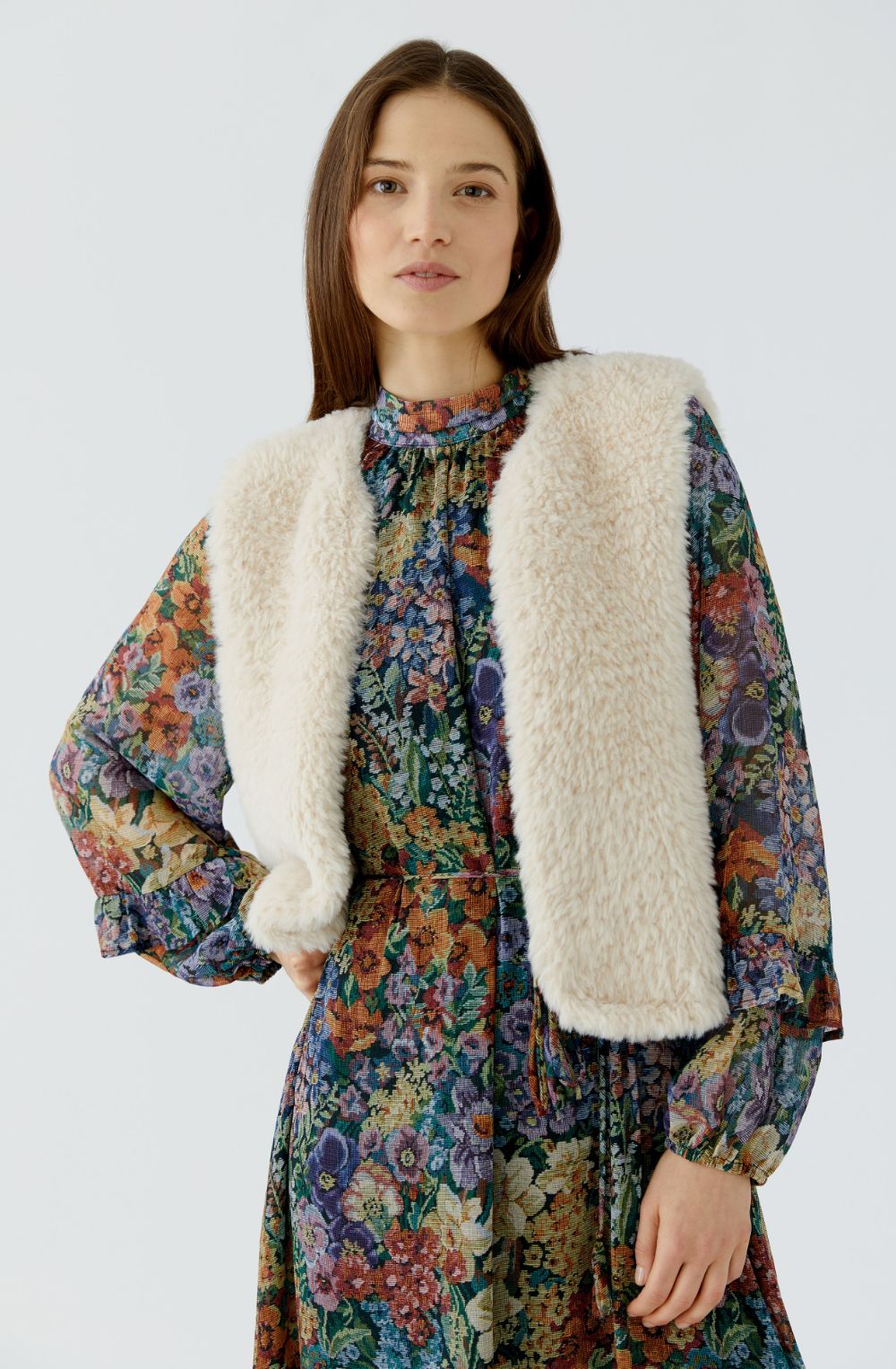 Whitecap Knitted Fur Effect Waistcoat