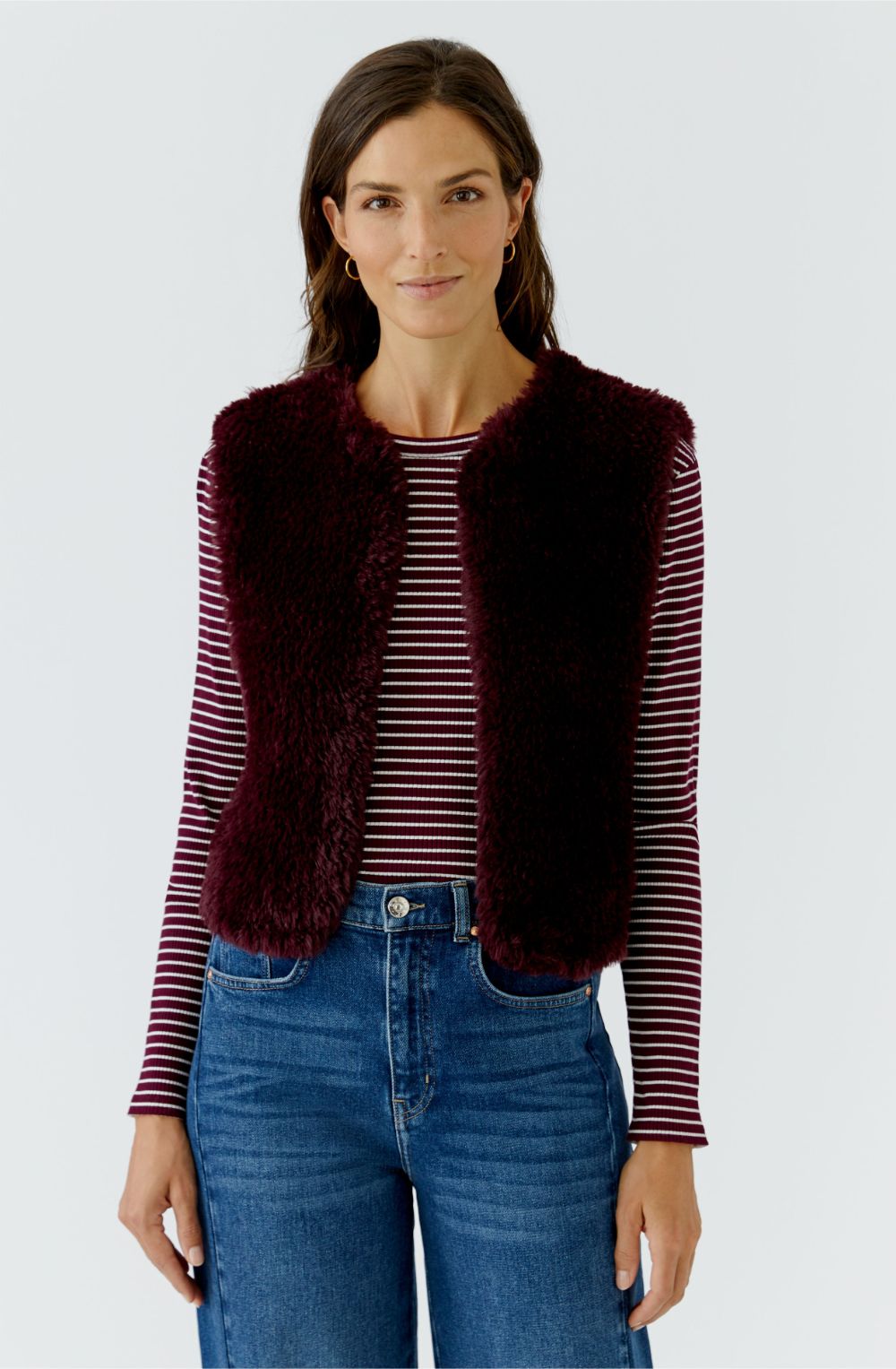 Bramble Berry Knitted Fur Effect Waistcoat