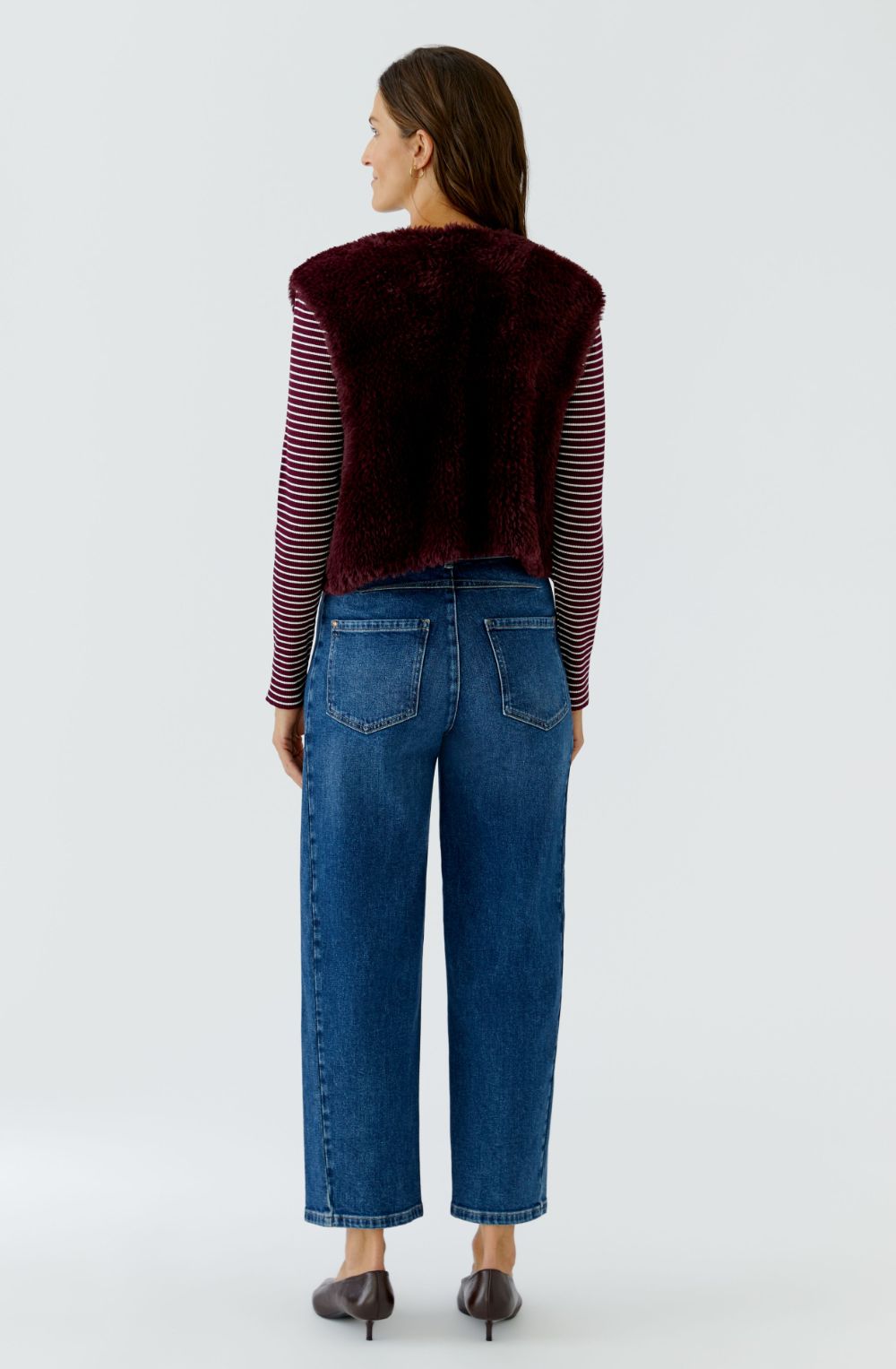 Bramble Berry Knitted Fur Effect Waistcoat