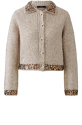 Light Beige Melange Sequin Detail Cardigan