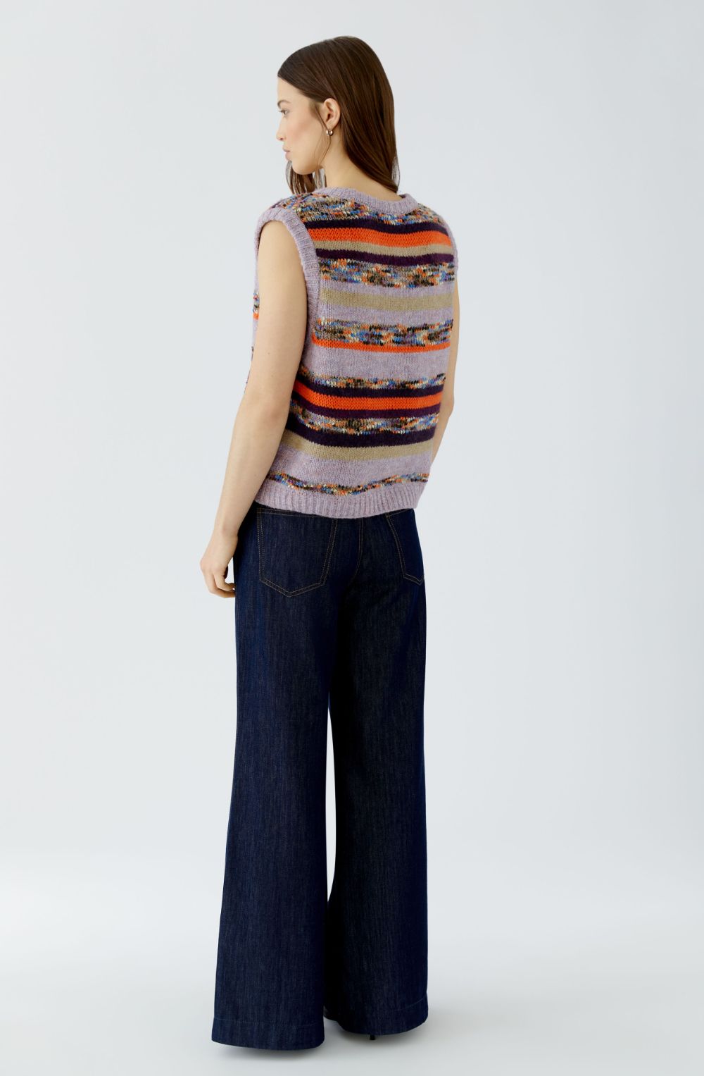 Lilac Striped Knit Slip Over