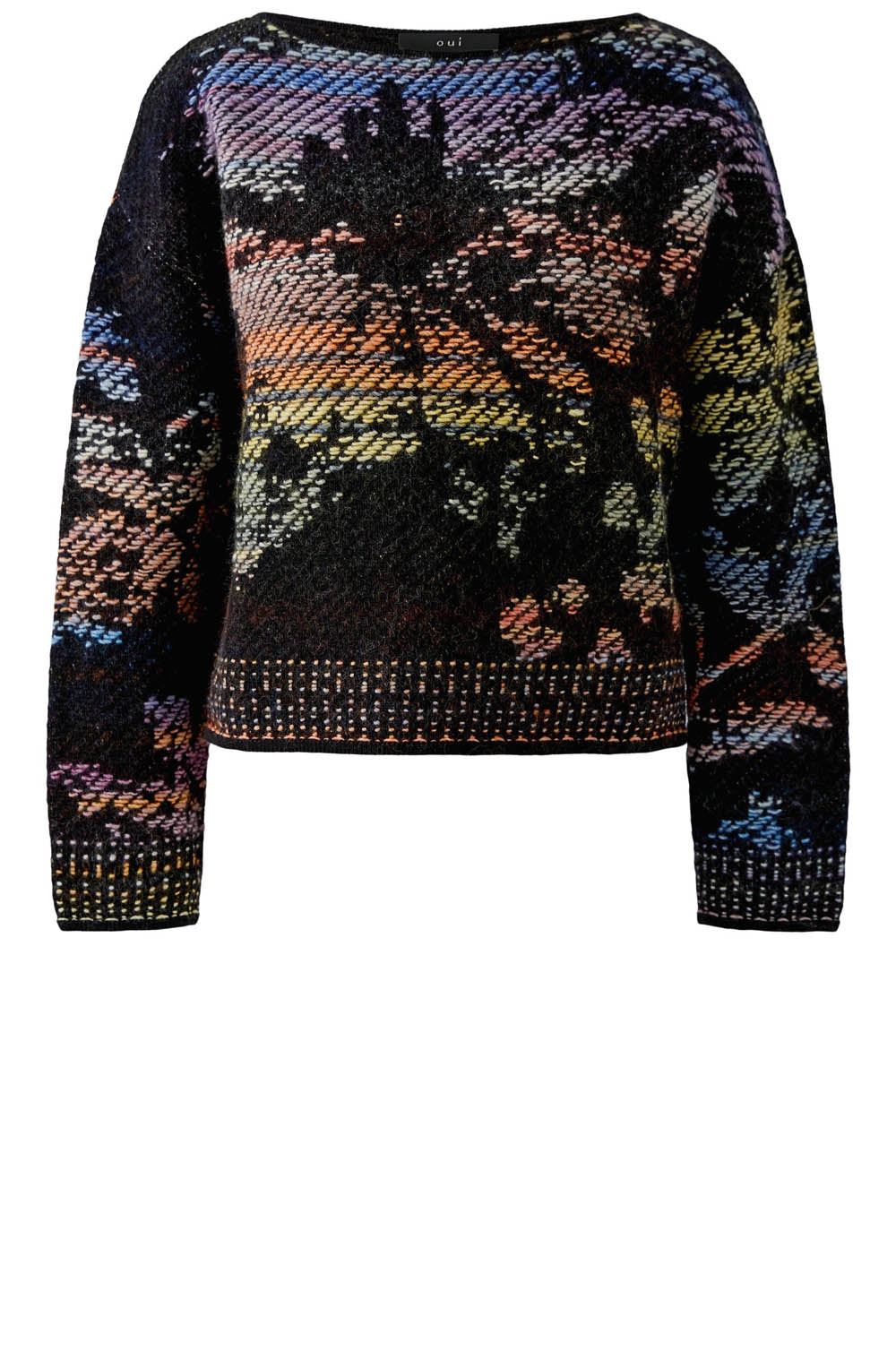Woven Knit Palm Motif Jumper