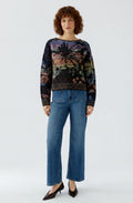 Woven Knit Palm Motif Jumper