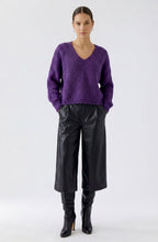 Purple Chinky Knit Oversized Jumper