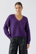 Purple Chinky Knit Oversized Jumper