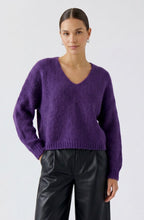 Purple Chinky Knit Oversized Jumper