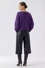 Purple Chinky Knit Oversized Jumper