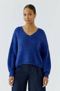 Royal Blue V-Neck Relaxed Jumper