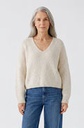 Beige Melange Chunky Knit Oversized Jumper