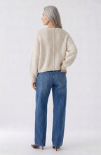 Beige Melange Chunky Knit Oversized Jumper