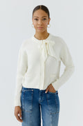 Gardenia Bow Detailed Knit Cardigan