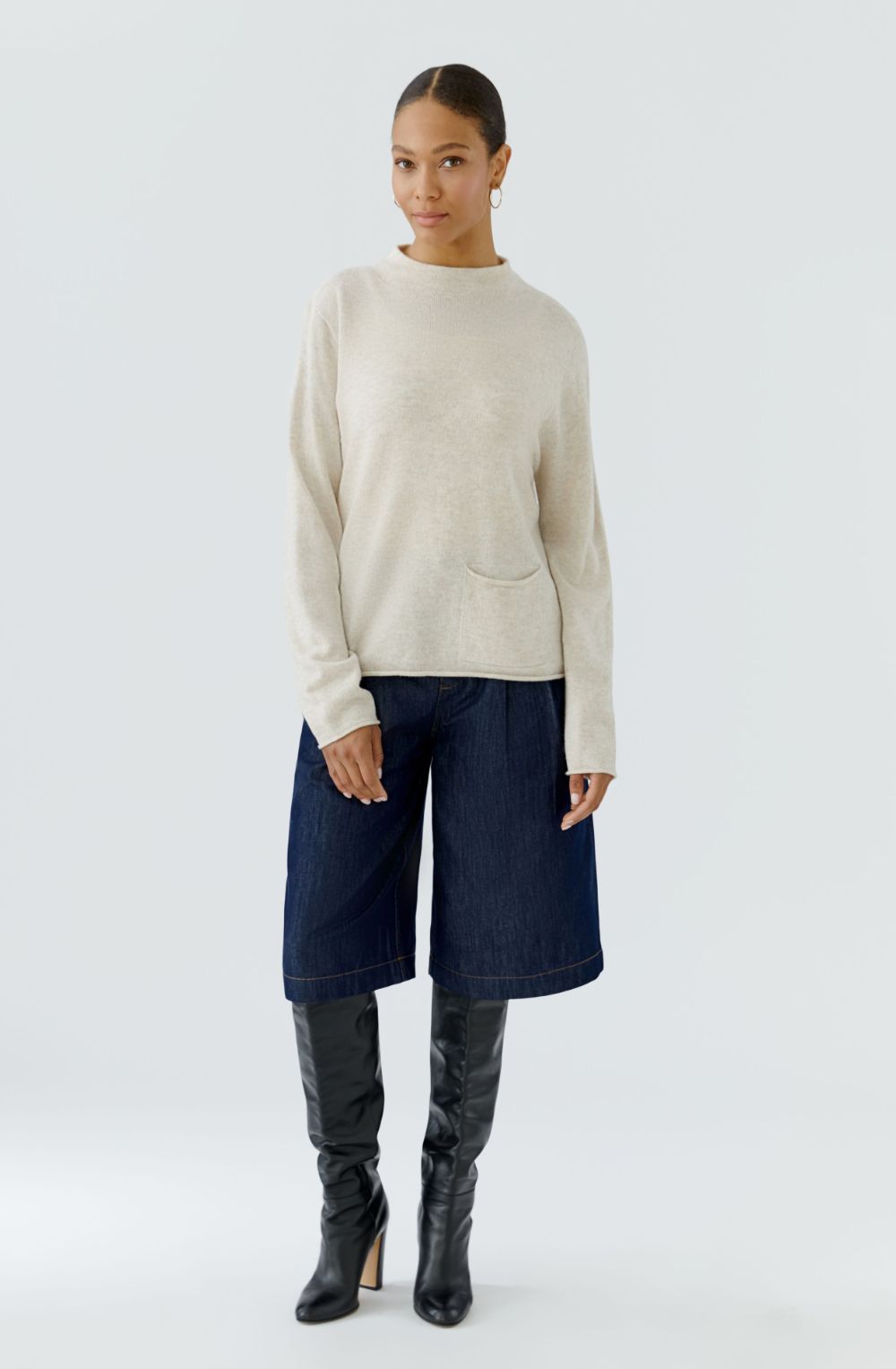 Beige Melange Knit Jumper
