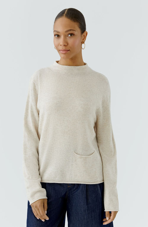 Beige Melange Knit Jumper
