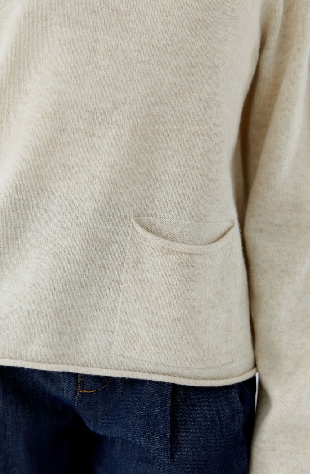 Beige Melange Knit Jumper