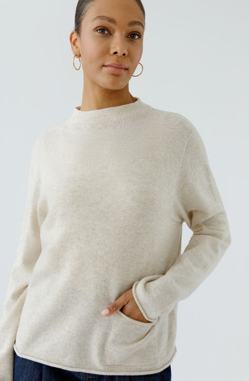 Beige Melange Knit Jumper