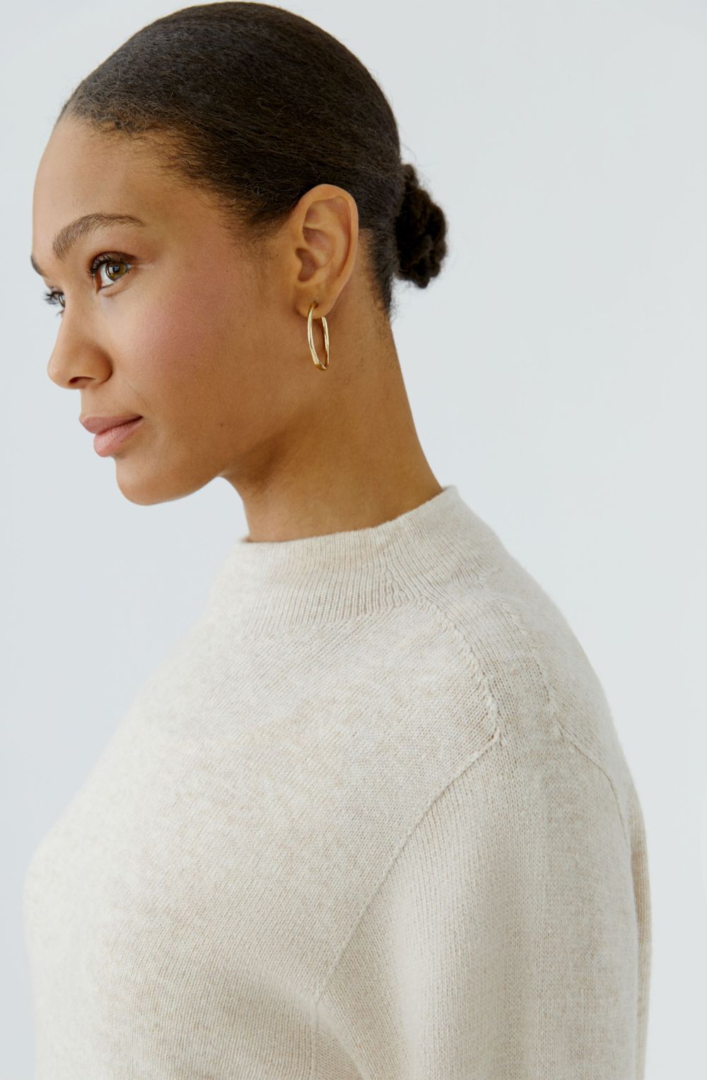 Beige Melange Knit Jumper