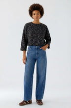 Brown Grey Leopard Print Silk Touch Scuba Top