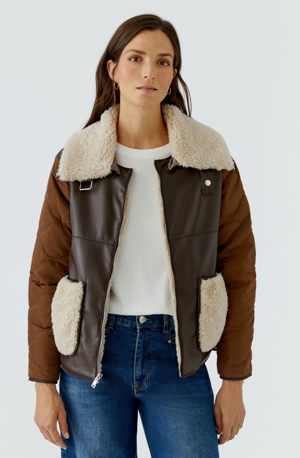 Light Stone and Brown Reversible Jacket