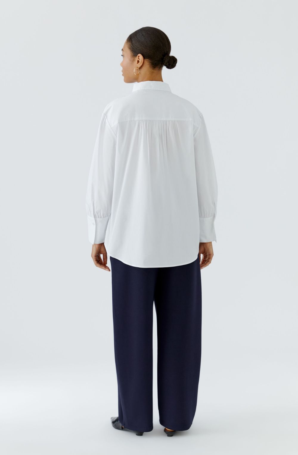 Optic White Extra Long Casual Shirt