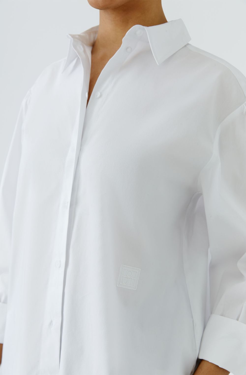 Optic White Extra Long Casual Shirt