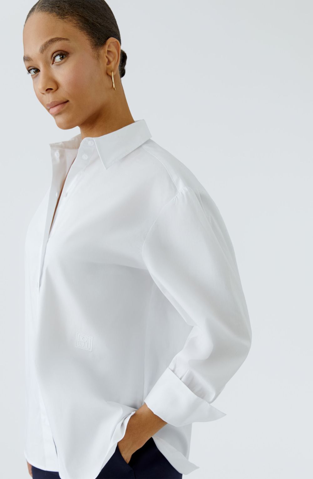 Optic White Extra Long Casual Shirt