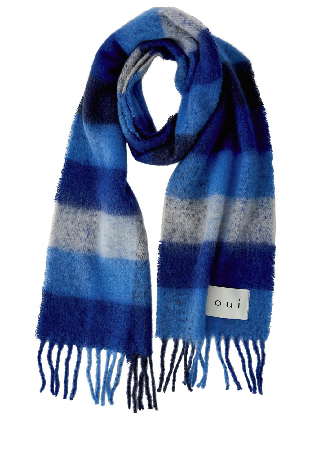 Royal Blue Oversized Checked Scarf